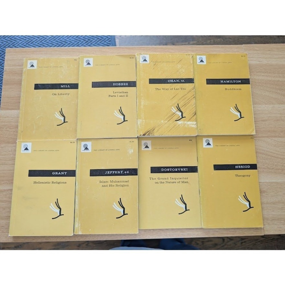 Library of Liberal Arts Books Mill Hobbes Dostoevski Hamilton Hesiod Grant Chan